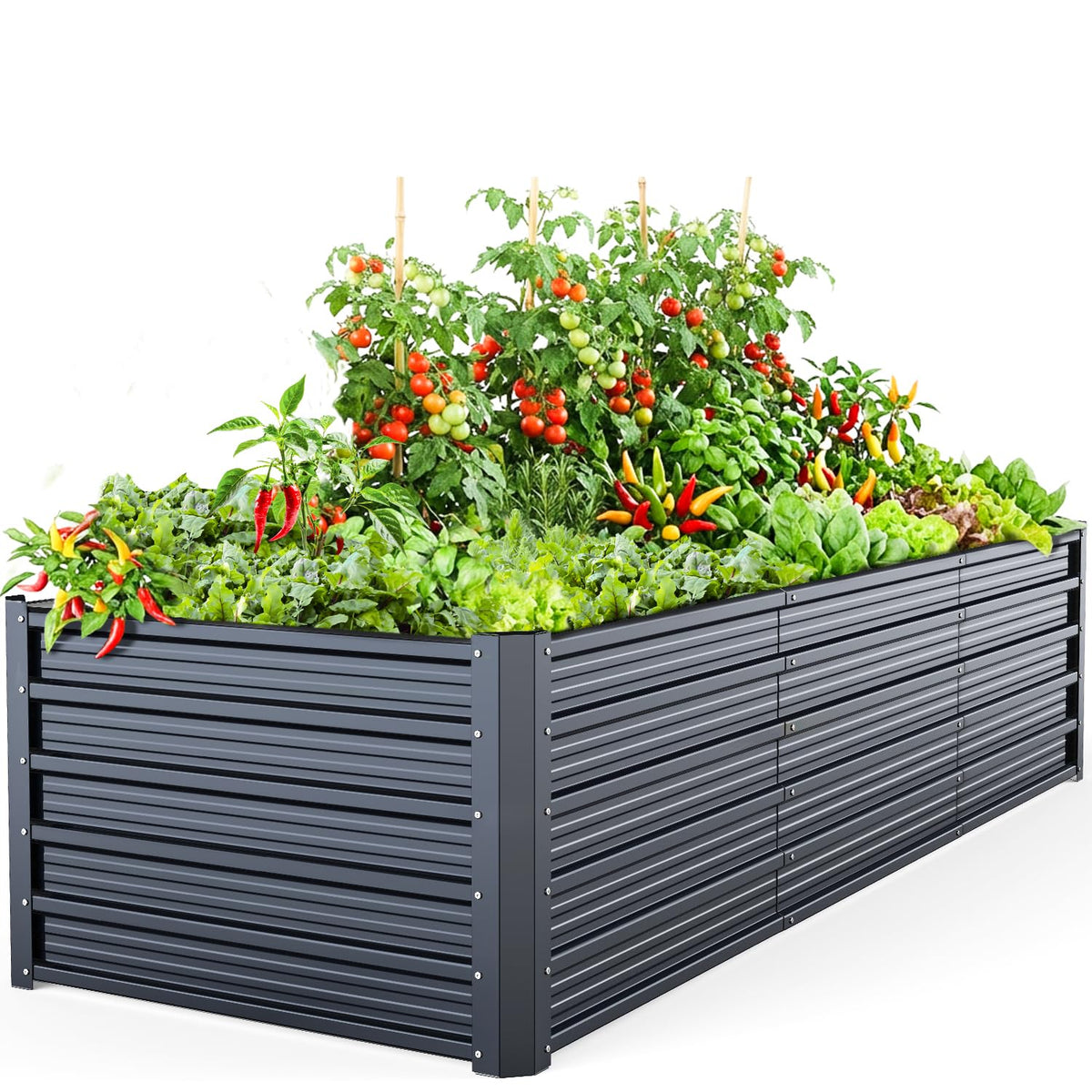 Ohuhu raised garden bed panels during assembly for easy setup