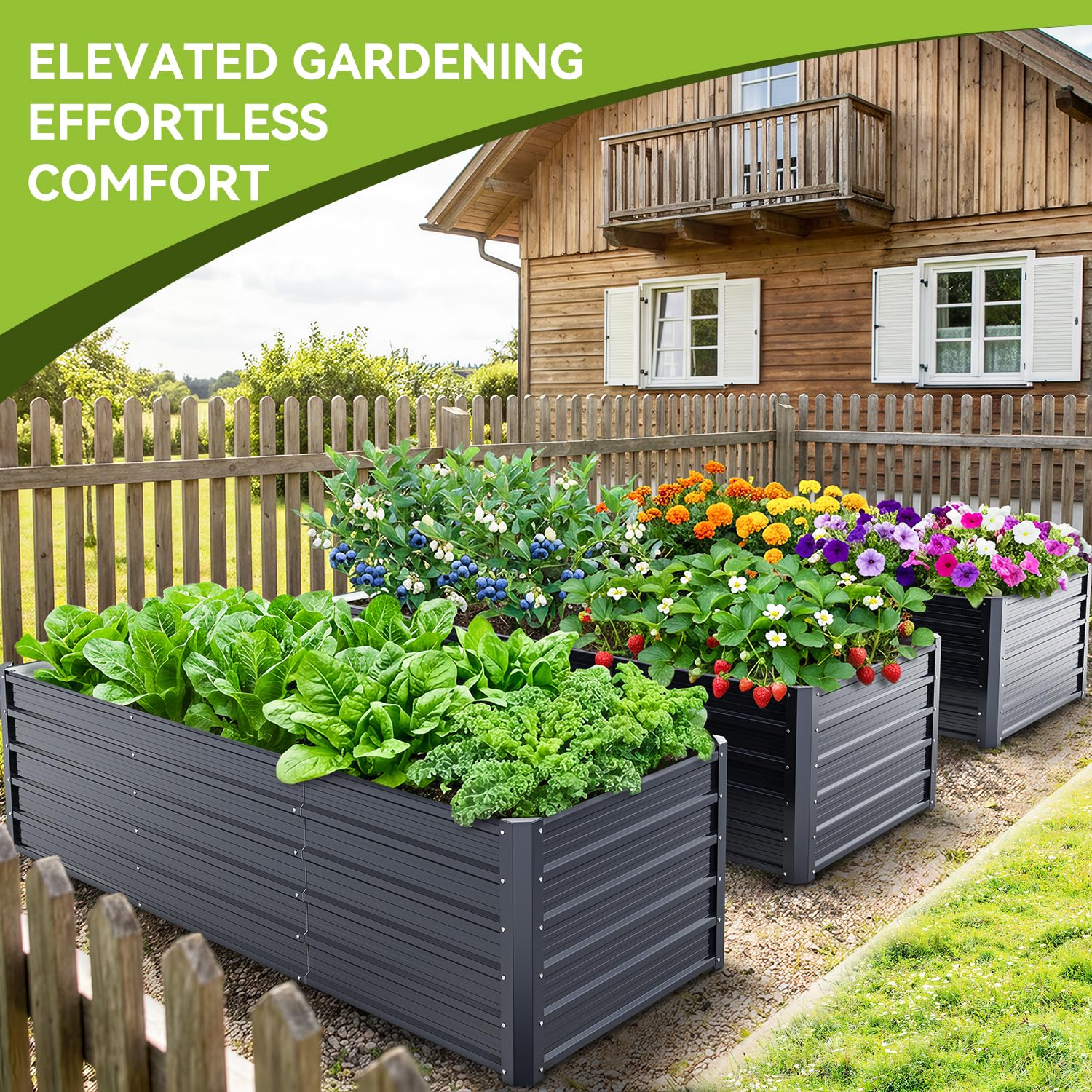 Ohuhu rustproof outdoor garden bed stands up to weather