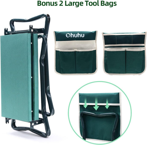 Ohuhu garden kneeler with CA65 compliant materials for safe outdoor use.