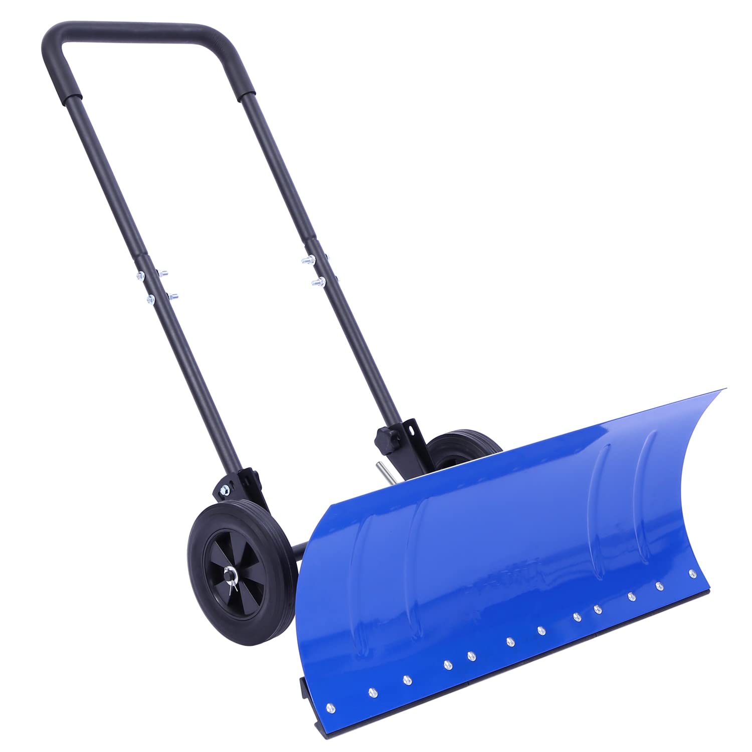 Ohuhu snow shovel with large 30x12 blade for efficient driveway snow removal.