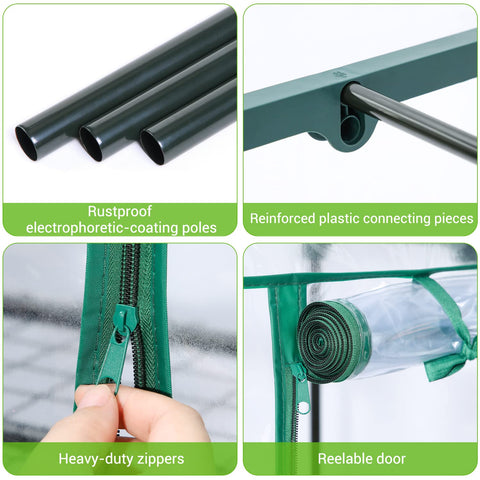 Ohuhu sturdy metal frame supports up to 22 lbs per shelf