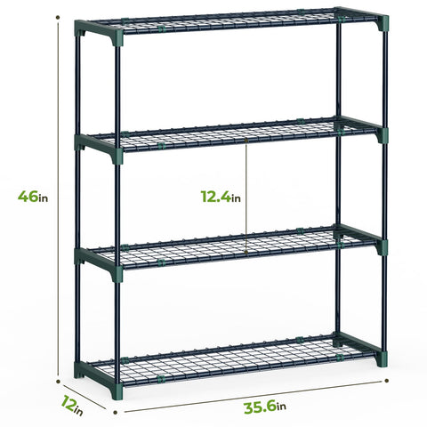 Ohuhu sturdy steel tubes and metal mesh provide durable, rust-resistant shelving.
