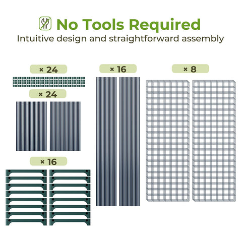 Ohuhu walk-in greenhouse compatible rack for scalable plant organization.