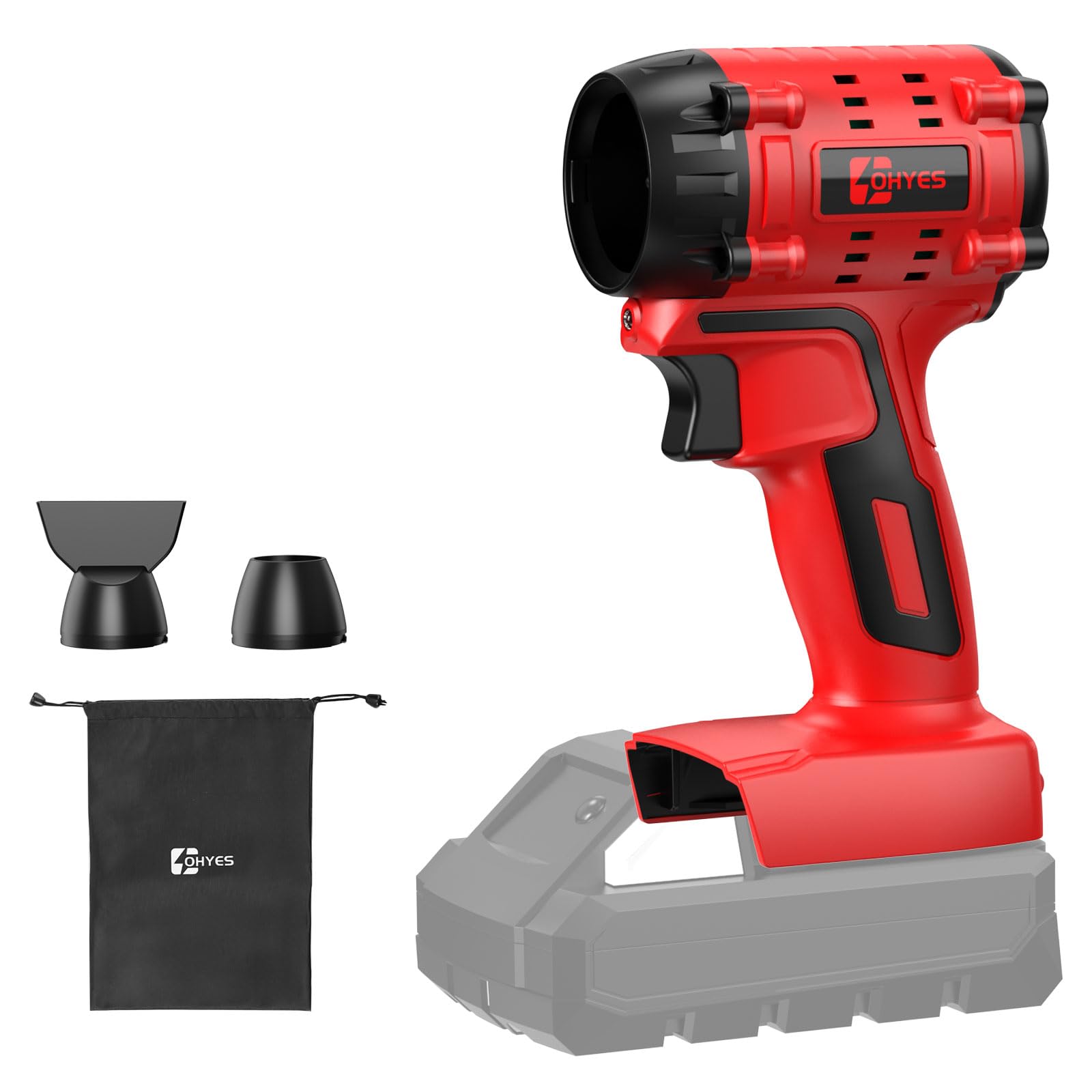 ohyes Air Duster with 380W brushless motor for fast cordless cleaning.