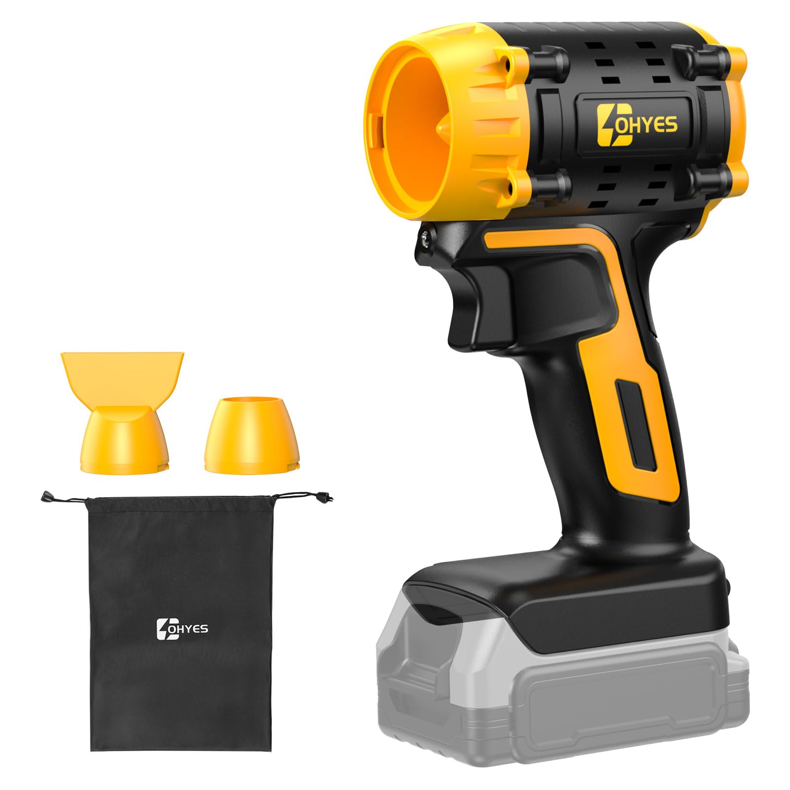 ohyes Air Duster 380W brushless motor for quick dust removal in workshops