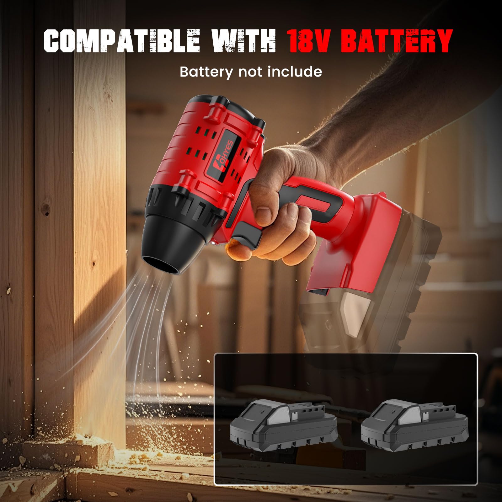 ohyes Air Duster dual nozzles enable precise and sweeping cleaning.