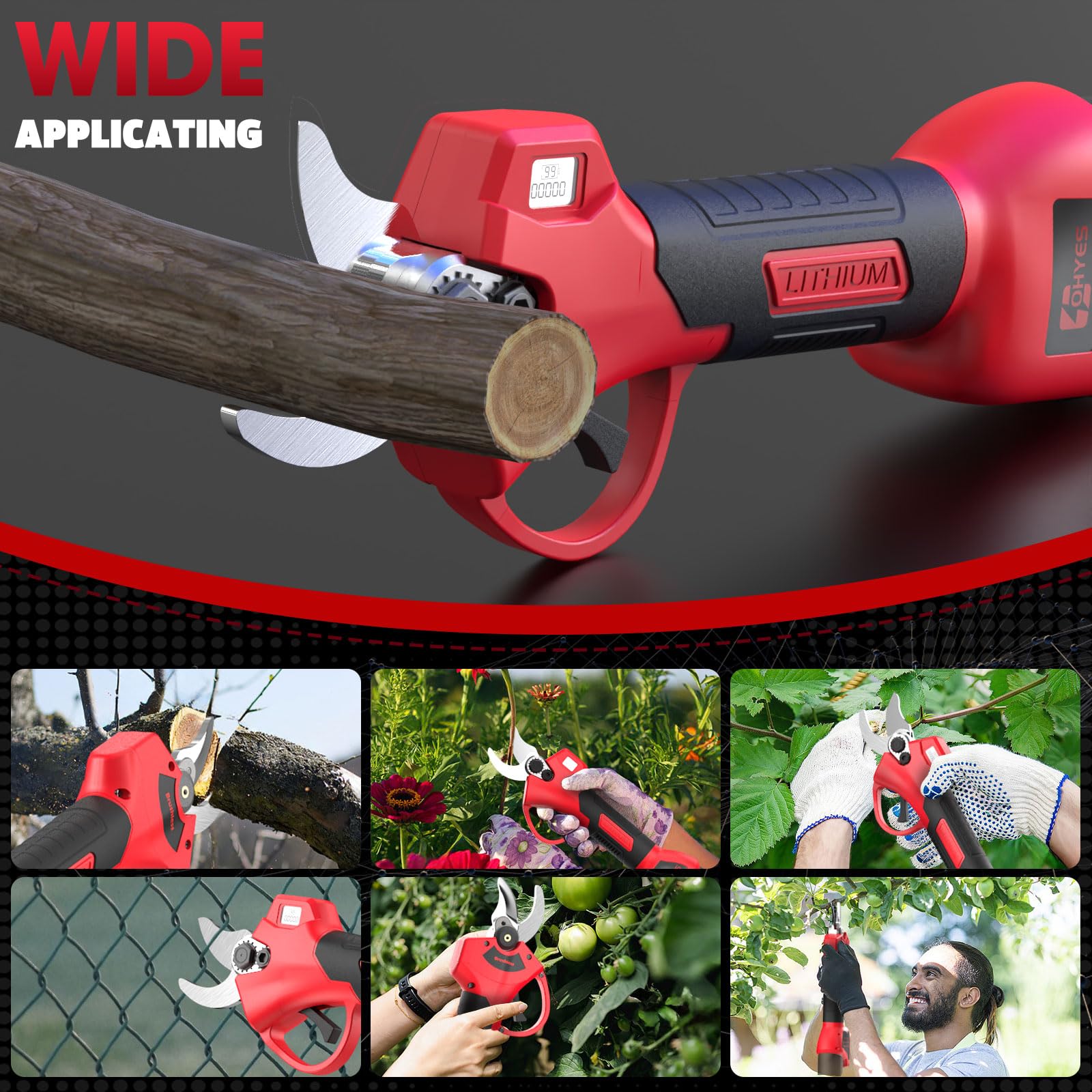 ohyes pruning shears in action during outdoor pruning