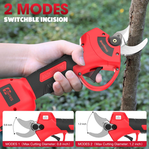 ohyes pruning shears featuring two-level diameter adjustment for versatility