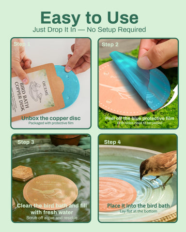 OICEME improves water clarity for visiting hummingbirds and finches.
