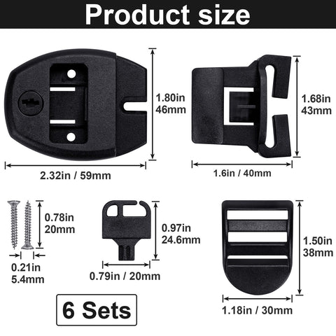 OIIKI spa cover latch kit unpacked with six latches and keys