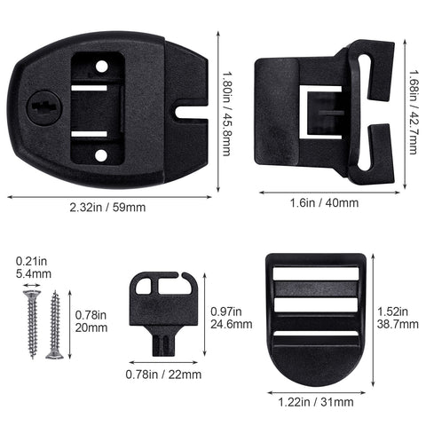 oiiki spa cover latch kit installation-ready with screws and keys