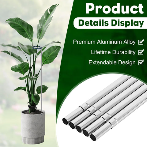 Oiissuz extendable Monstera stake with support ring for secure stability.