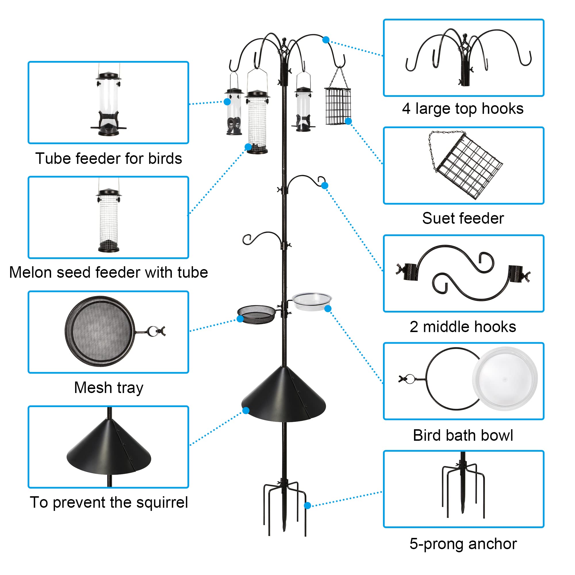 Ointo Garden squirrel guard baffle protects seeds from raiders