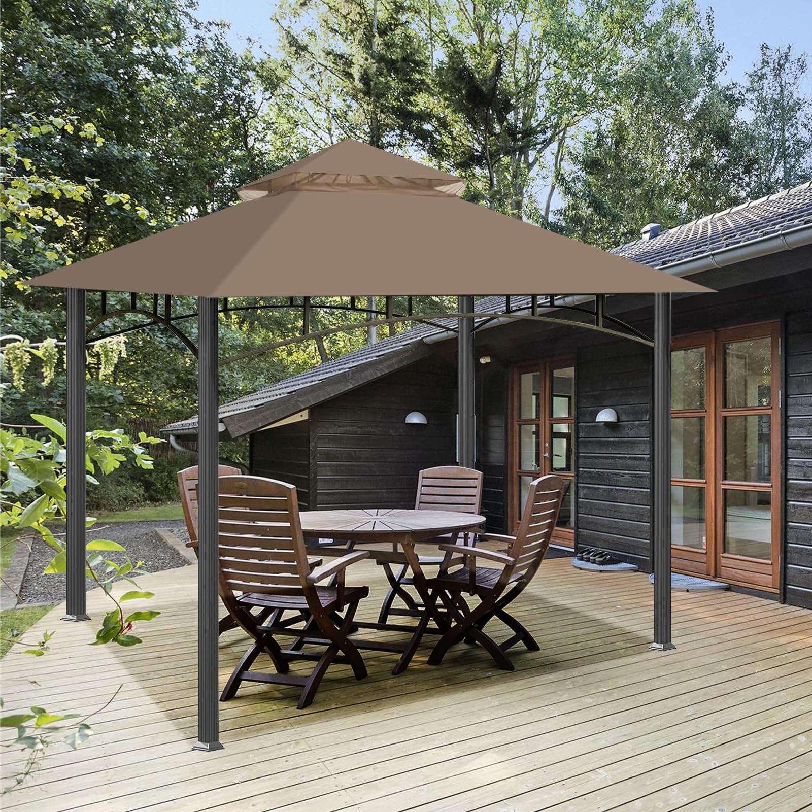 OIPUNSHLE corner-pocket design helps snugly fit gazebo