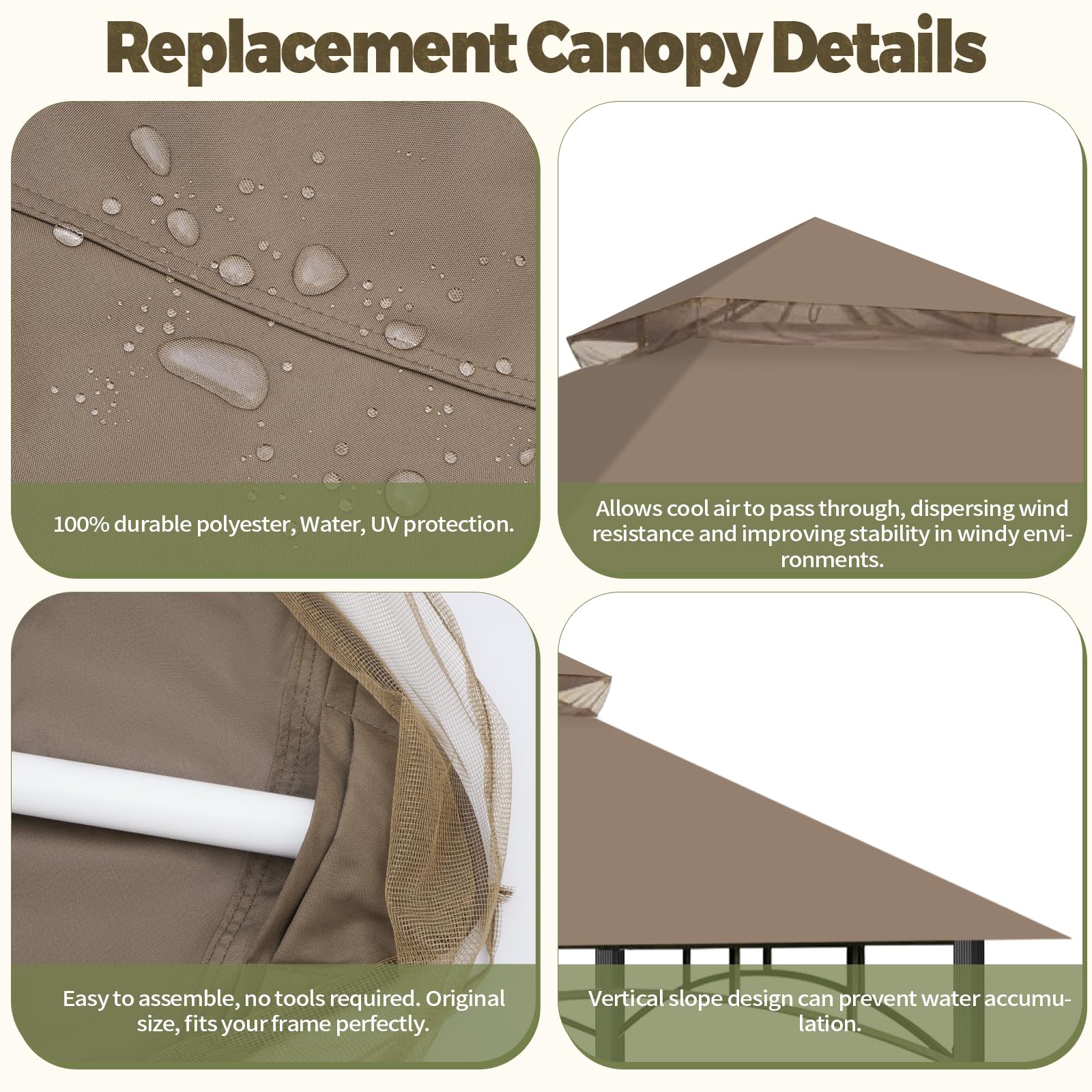 OIPUNSHLE easy-install canopy for L-GZ136PST setup
