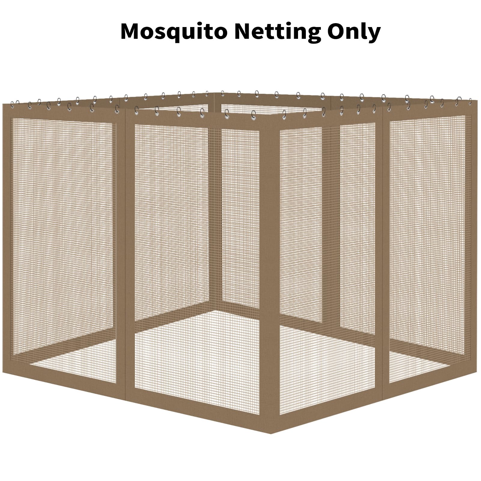 OIPUNSHLE gazebo netting 10x10, four panels with zippers delivers breathable protection.