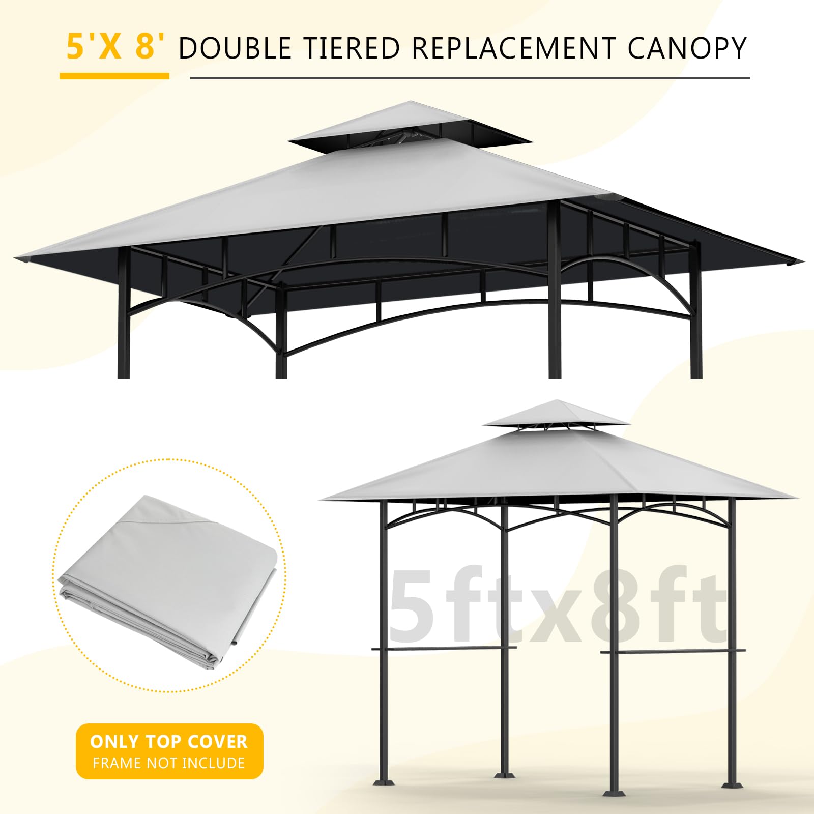 OIPUNSHLE replacement canopy close-up fabric texture demonstrates durability.