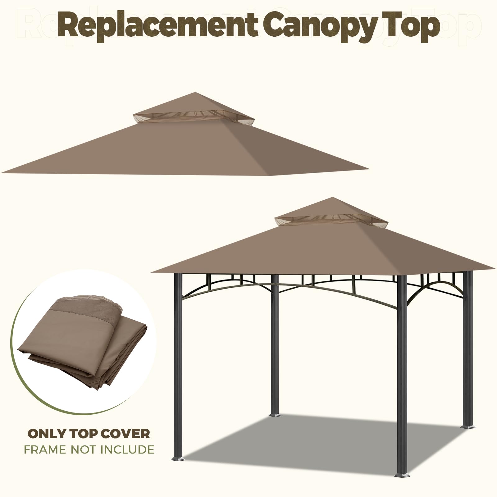 OIPUNSHLE canopy with vented double-top design for better airflow