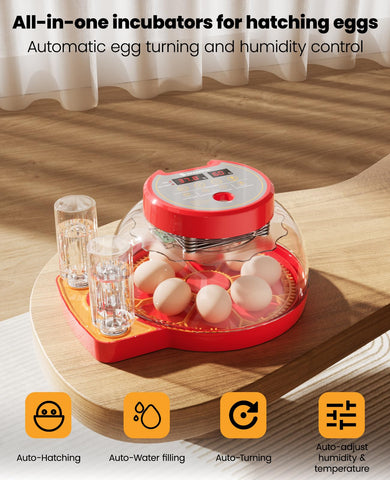 OISEAUXEON automatic egg turning system ensures even incubation