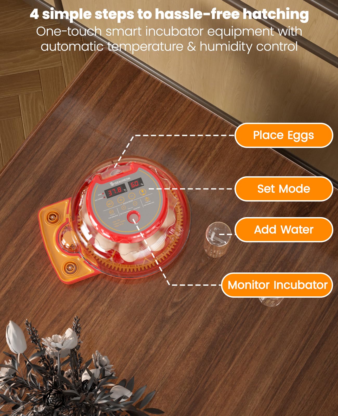 OISEAUXEON egg turning test verifies turning mechanism
