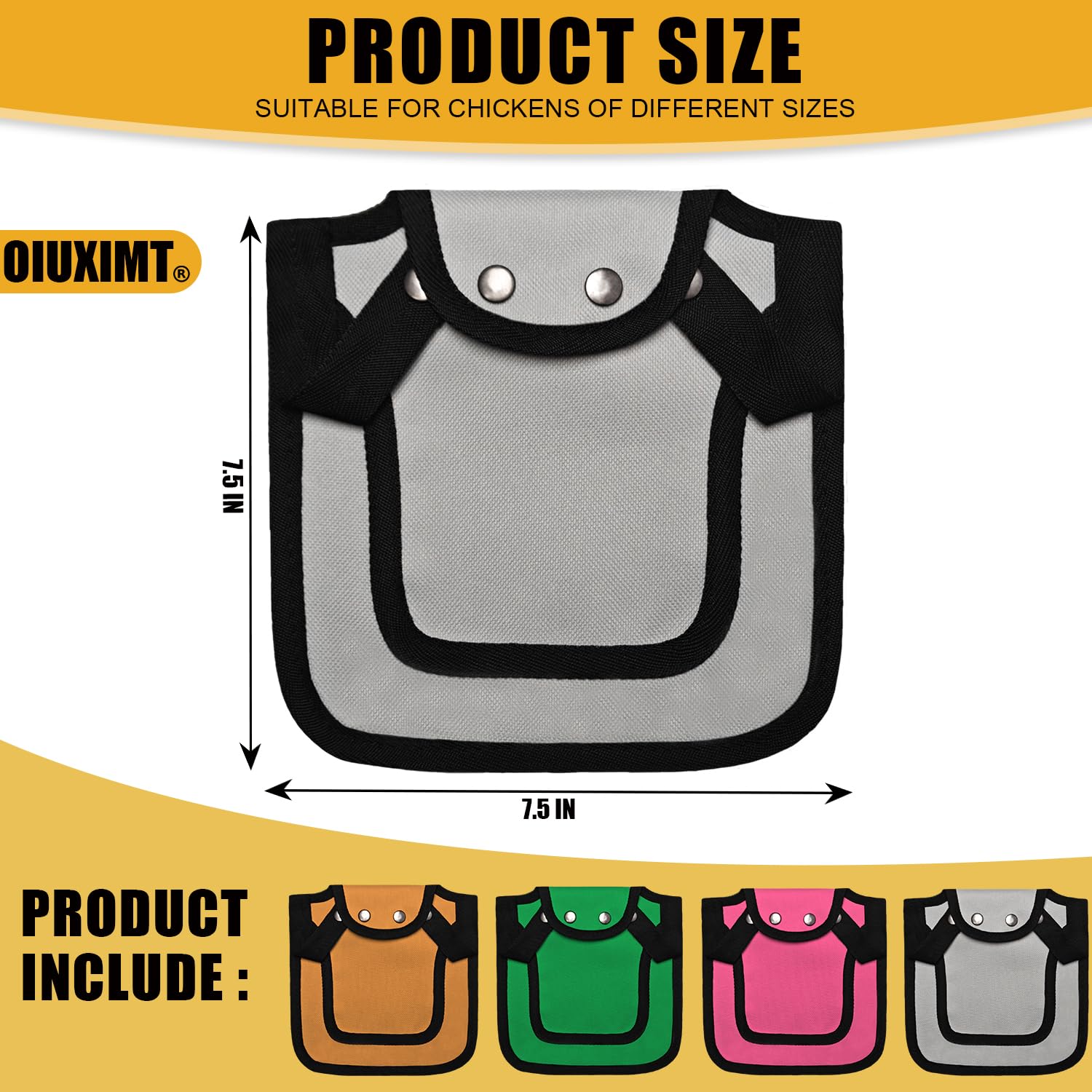 OIUXIMT chicken saddle with adjustable strap for a secure fit on different hens