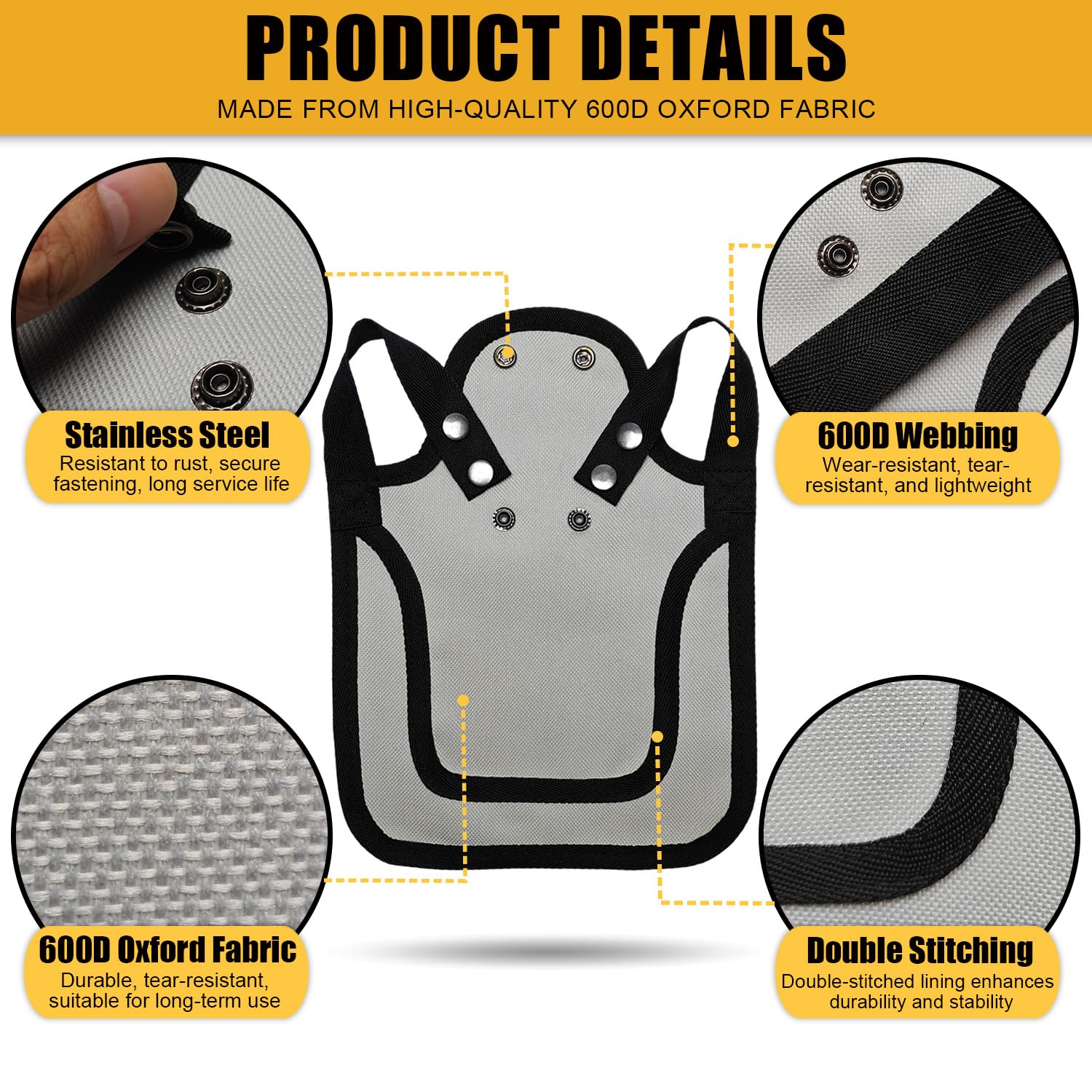 OIUXIMT chicken saddle featuring two-stage buckle to keep the harness secure