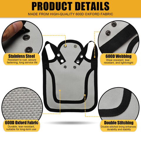 OIUXIMT chicken saddle featuring two-stage buckle to keep the harness secure
