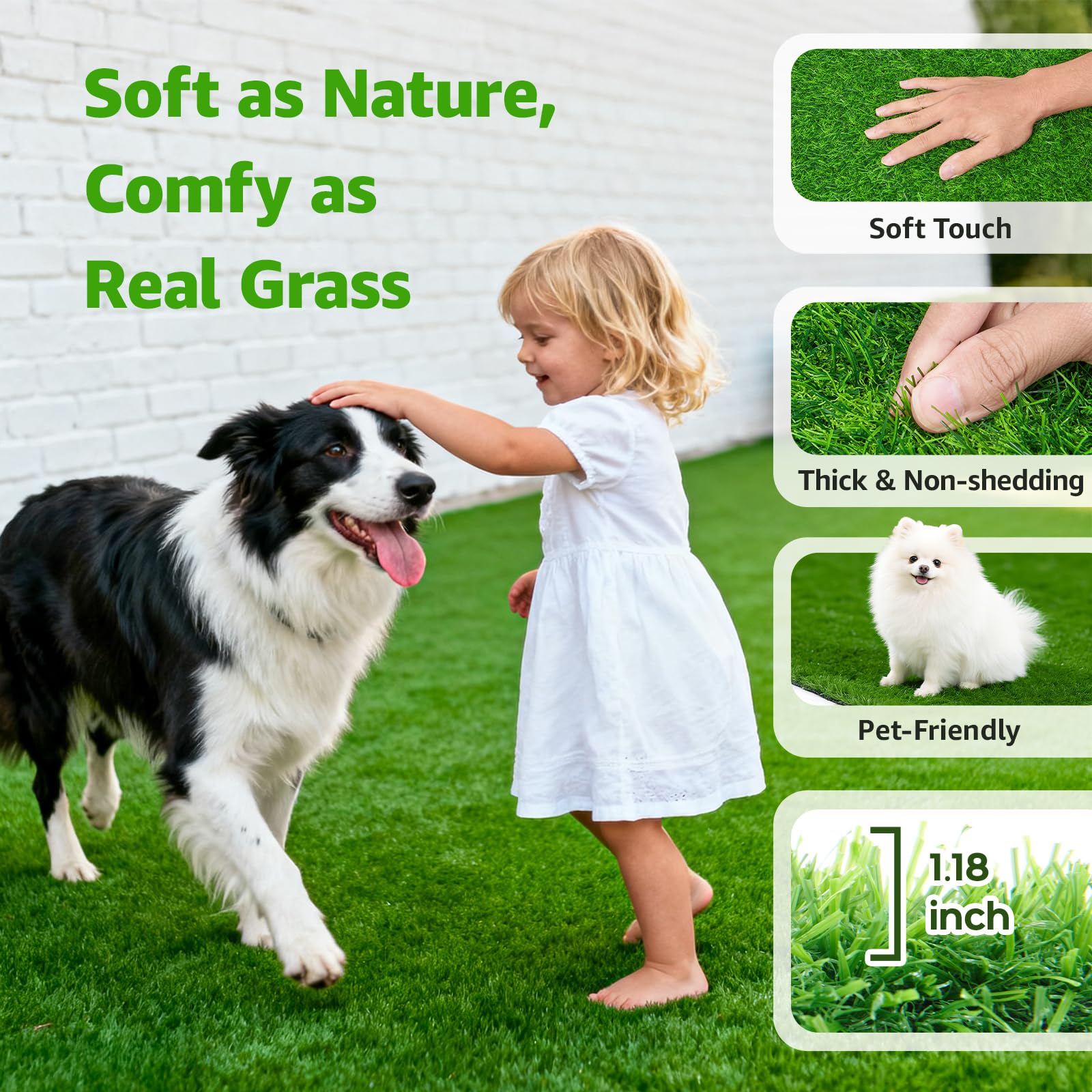 Oiyeefo turf in a lush backyard lawn with easy maintenance