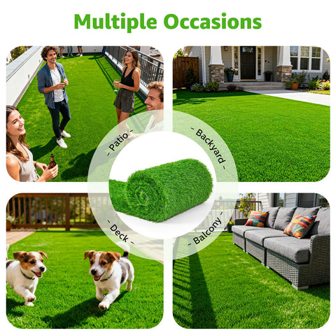 Oiyeefo easy-clean turf rug for simple maintenance