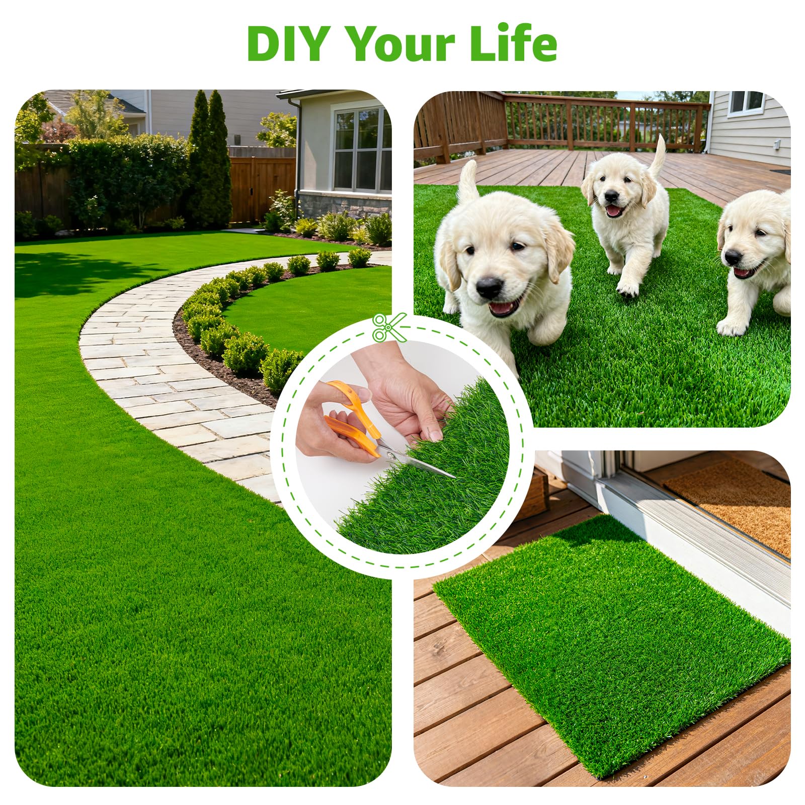 Oiyeefo weatherproof turf remains vibrant in sun and rain