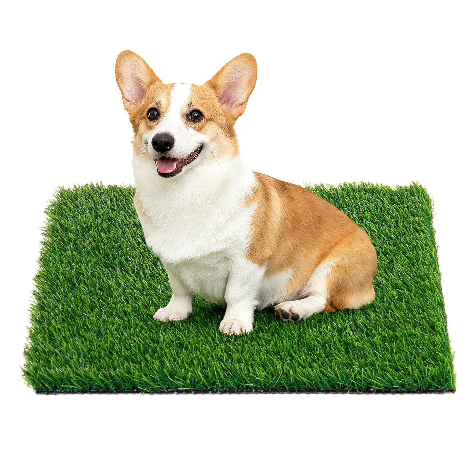 Oiyeefo artificial turf outdoor dog pad with soft feel and quick drainage.