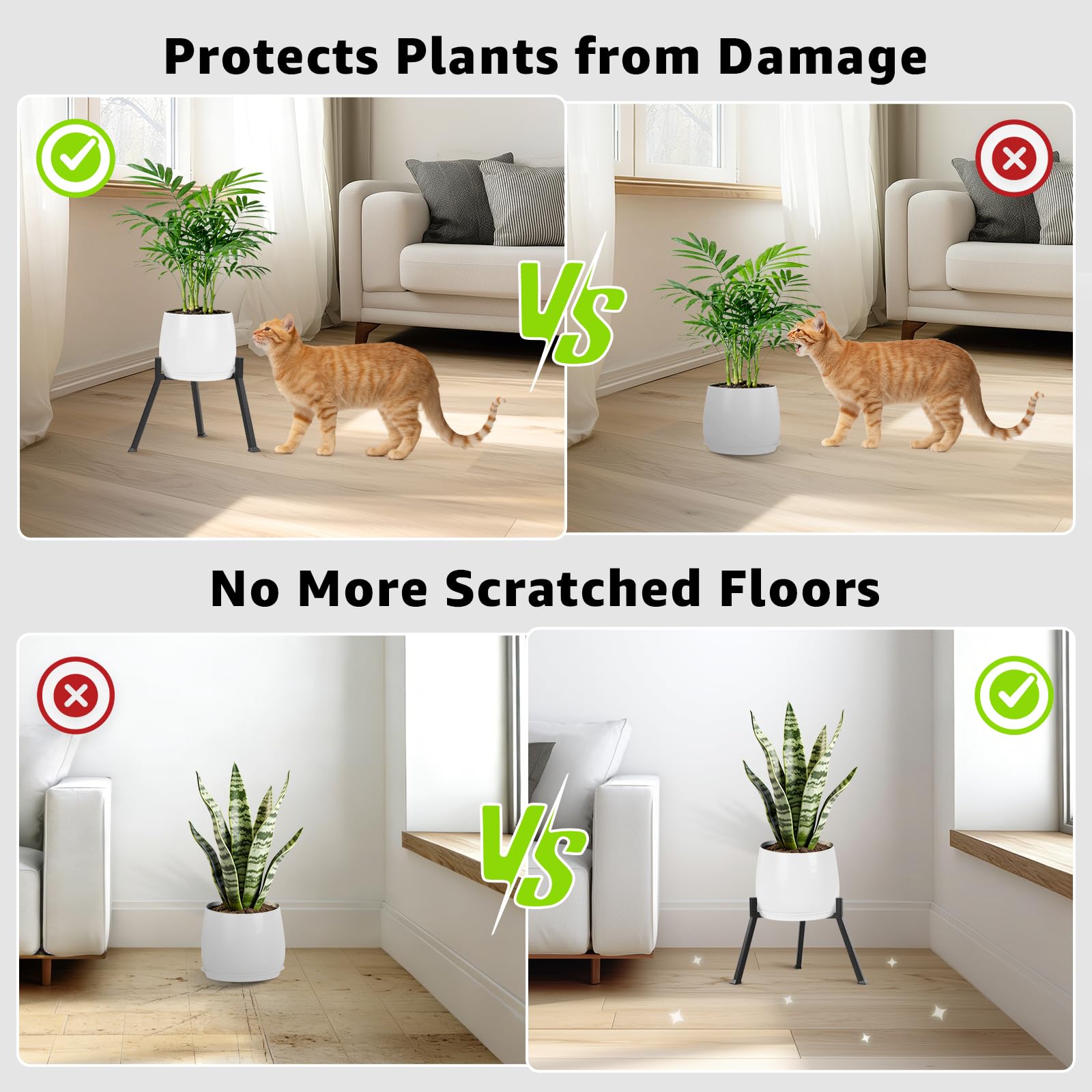 Oiyeefo non-slip feet protect floors and improve stability on any surface.