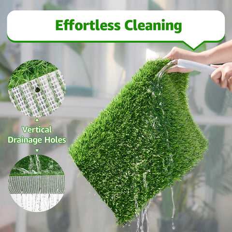 Oiyeefo patio balcony lawn turf enhances decor and easy cleanup.