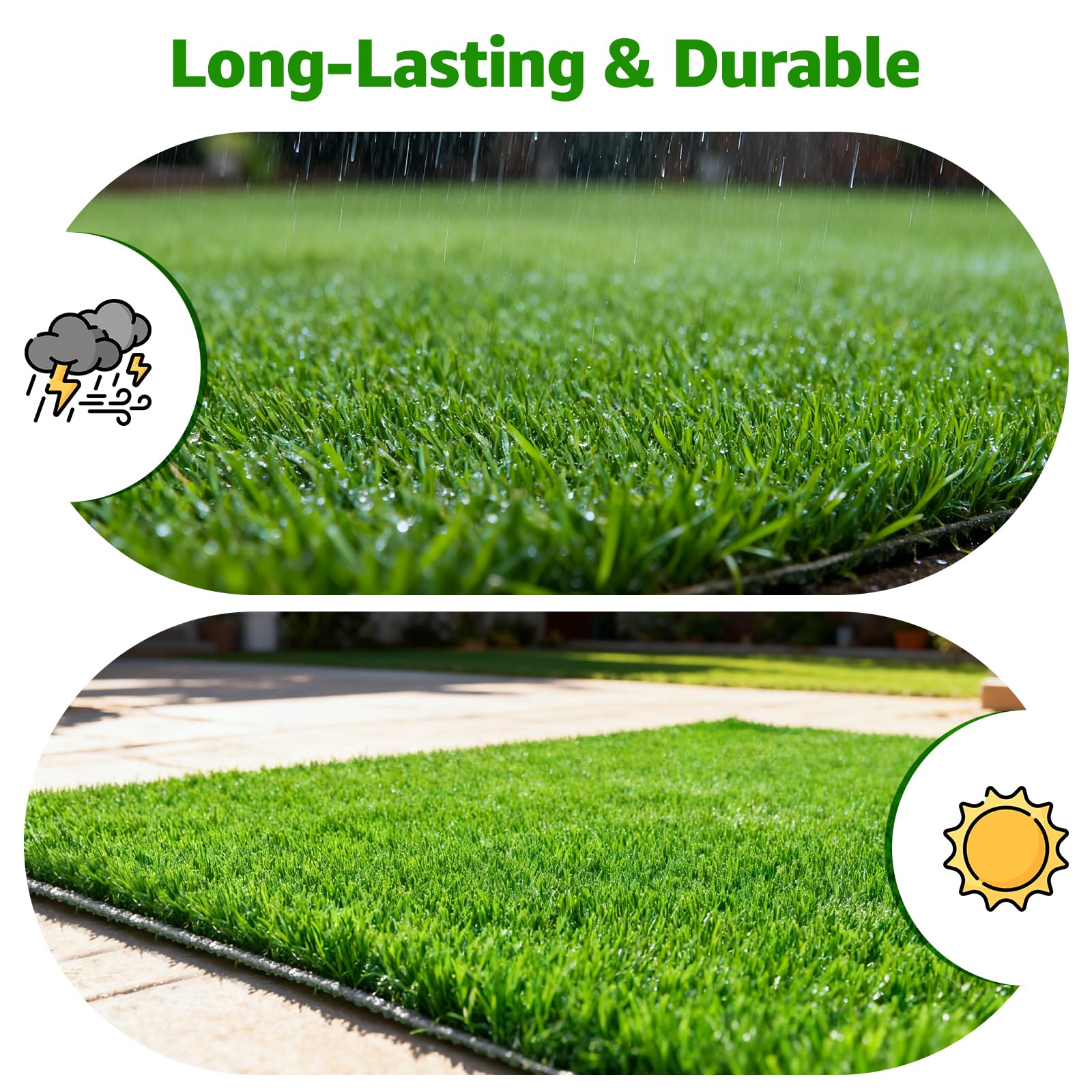 Oiyeefo realistic grass appearance provides natural look indoors.
