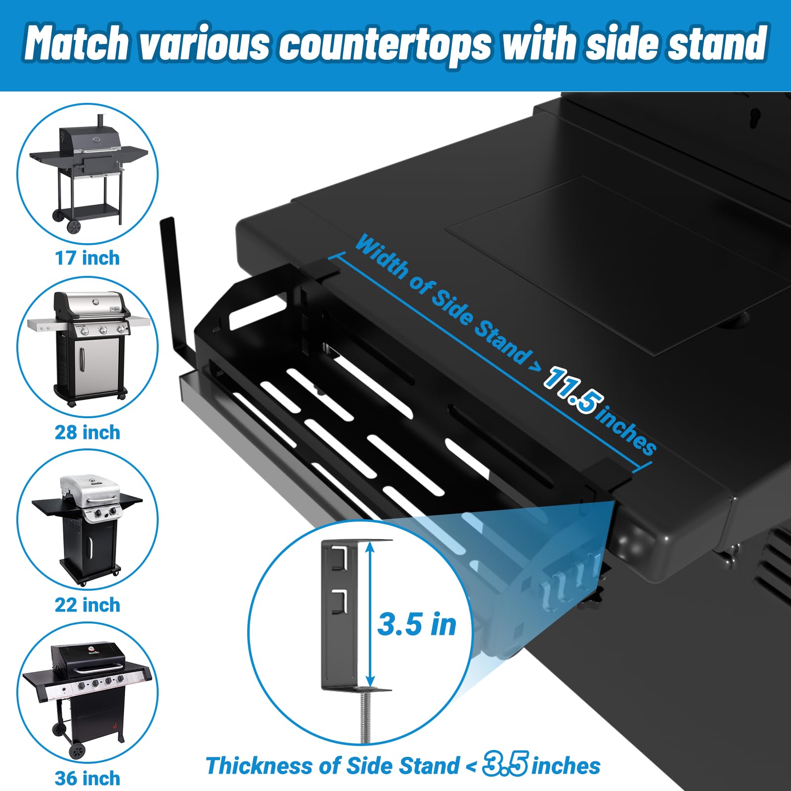 Oiyue Griddle Caddy anti rust coating resists oil splashes