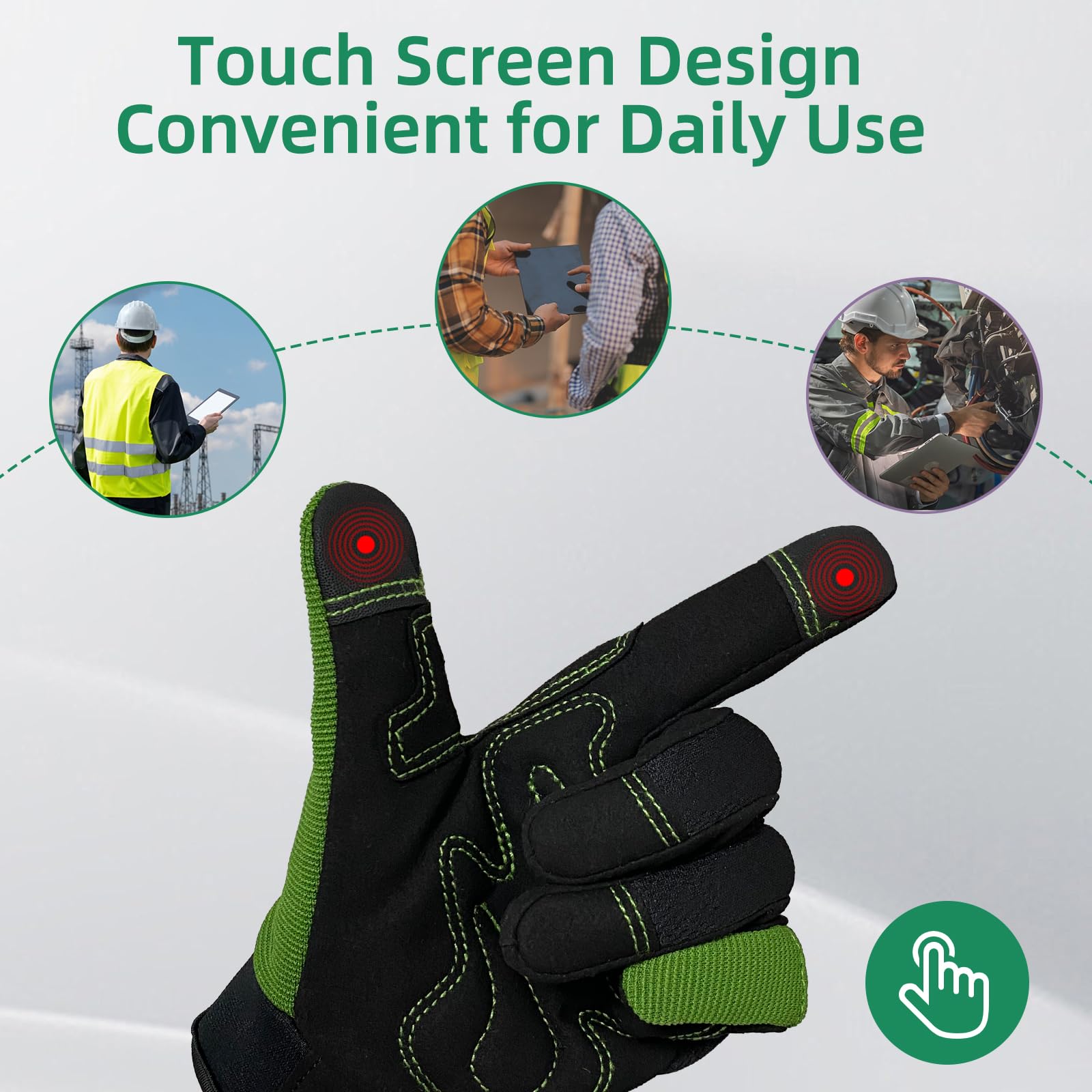 OIZEN breathable-back gloves keep hands cool in hot sun.