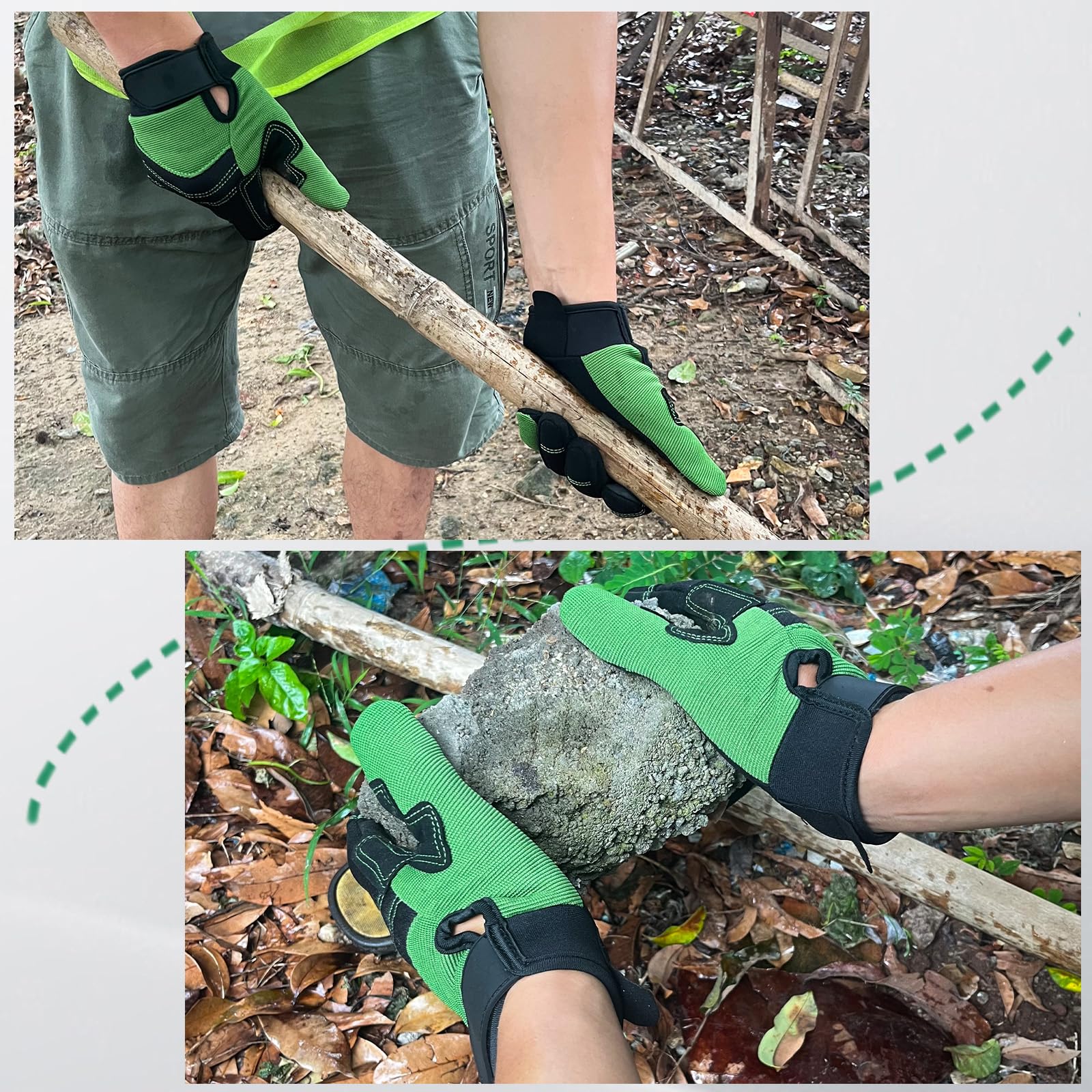 OIZEN multipurpose-use gloves suit gardening, repairs, and light outdoor work.