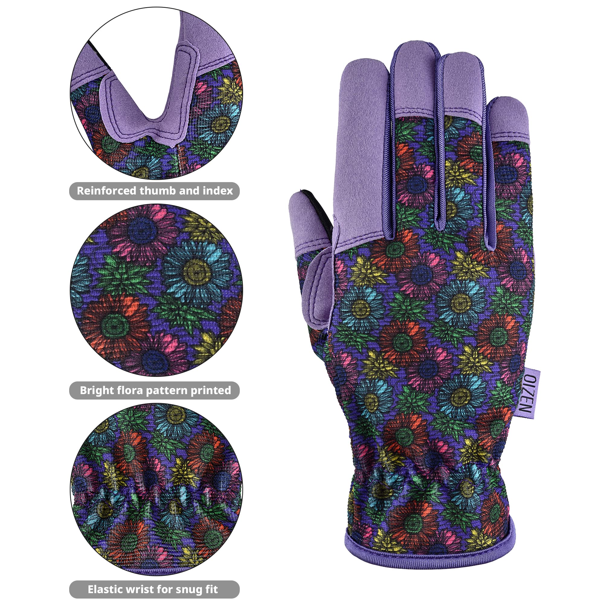 OIZEN gloves with touch-screen fingertips for device use without removal