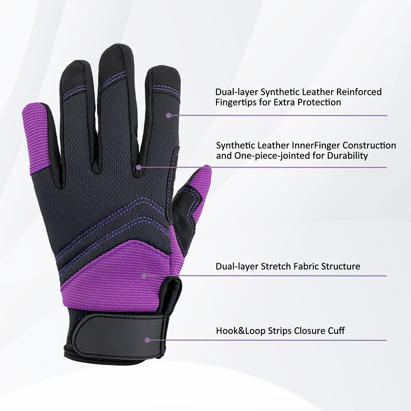 OIZEN gloves palm with foam padding provides durable grip and protection