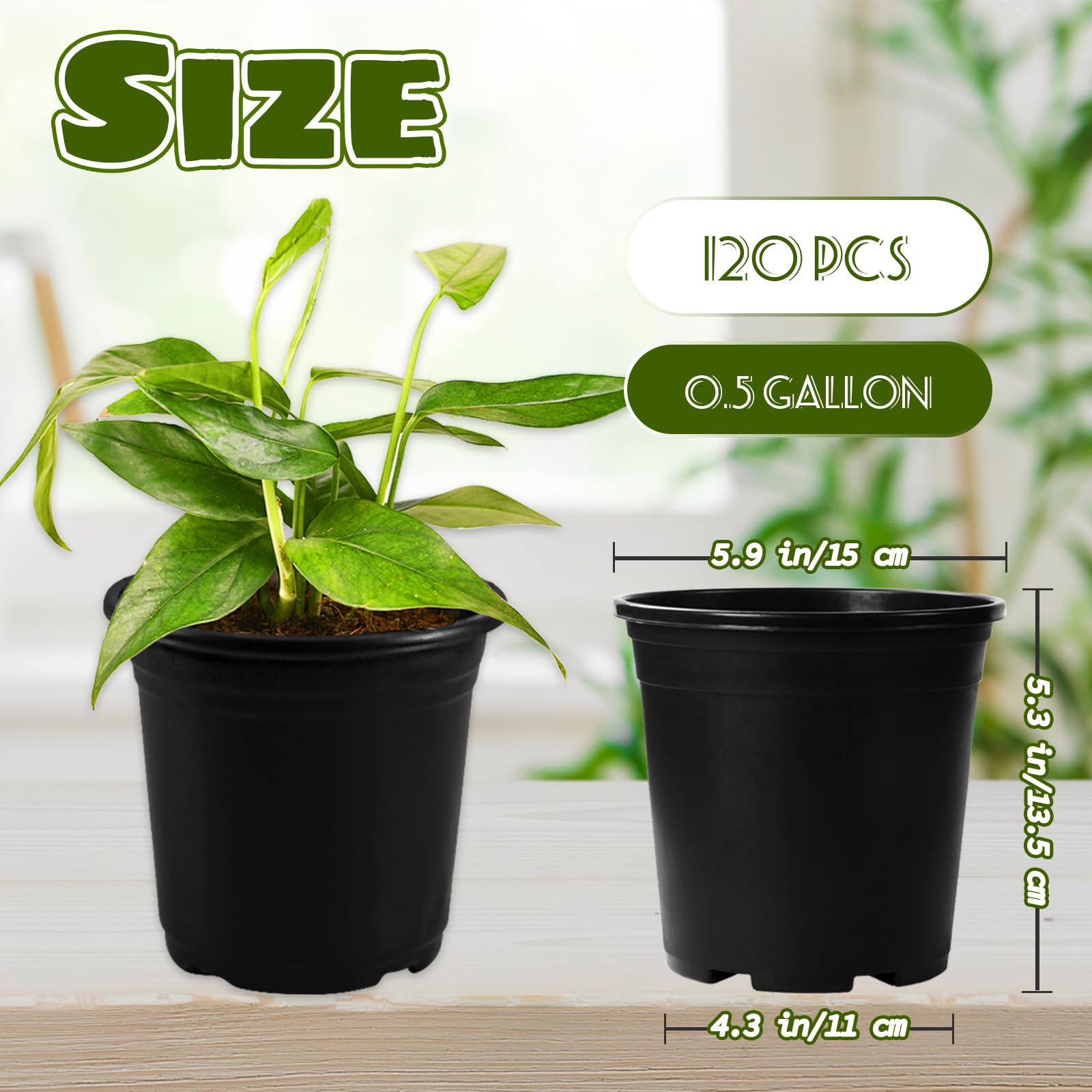 OJYUDD 0.5-gallon seedling pot suited for small sprouts.