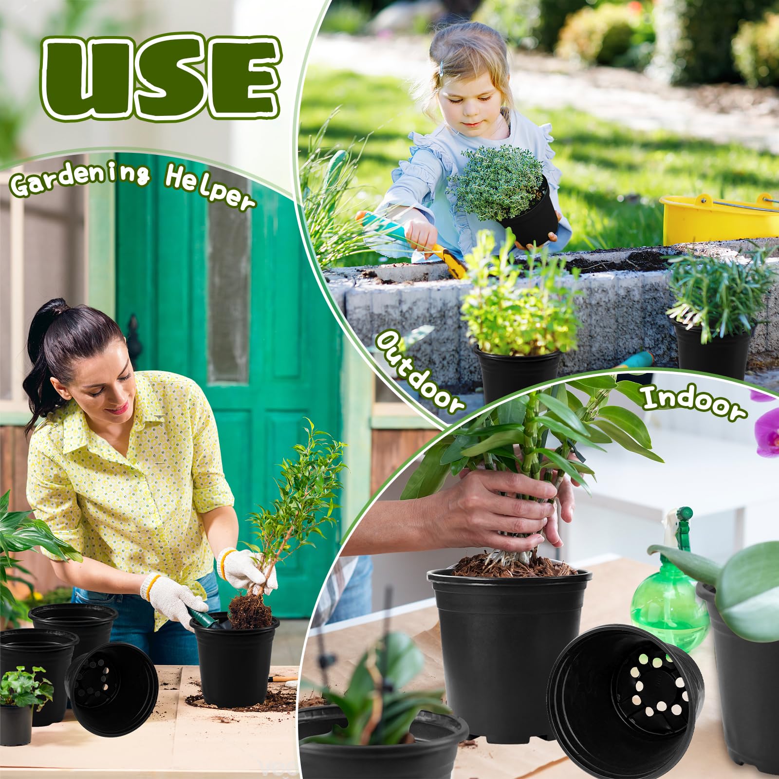 OJYUDD pot with 12 drainage holes promotes air flow.