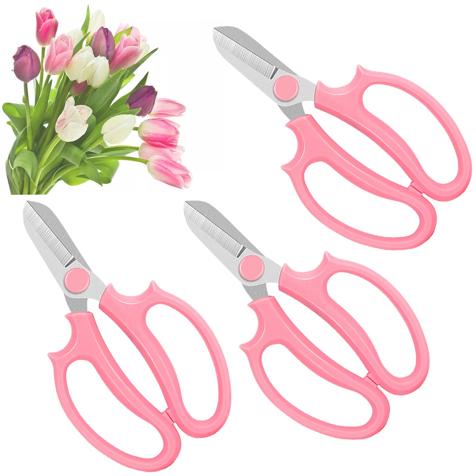 OJYUDD 3 Pcs Flower Scissors for precise trimming in gardens.