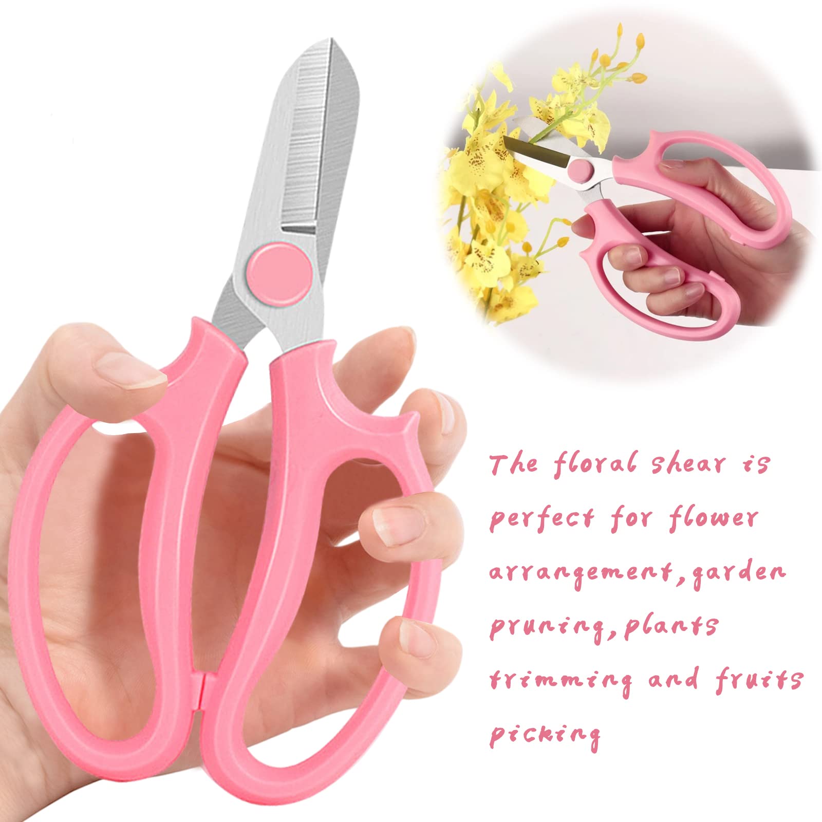 OJYUDD Carbon steel blades resist rust for lasting sharp pruning.