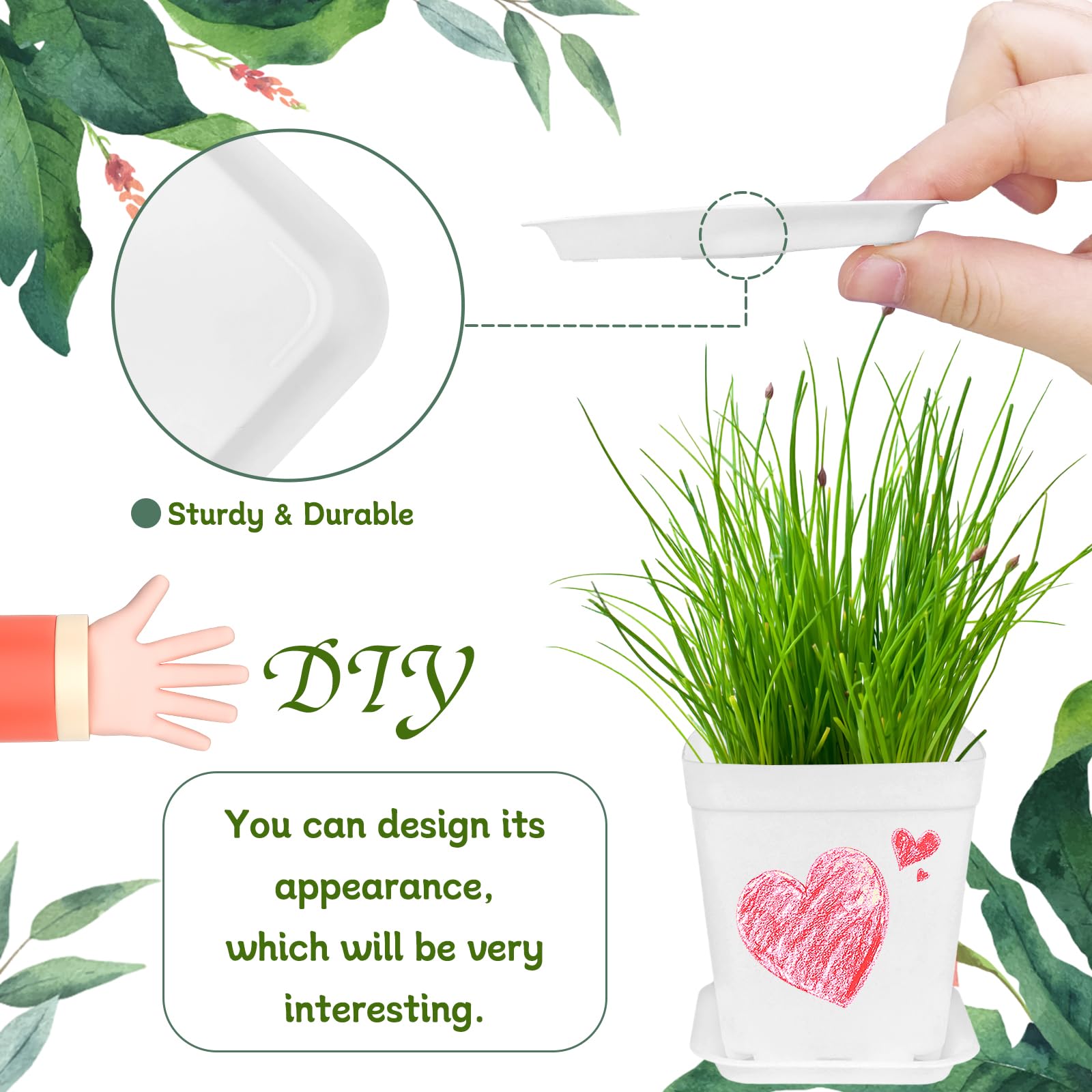 OJYUDD compact pots ideal for desks and windowsills.