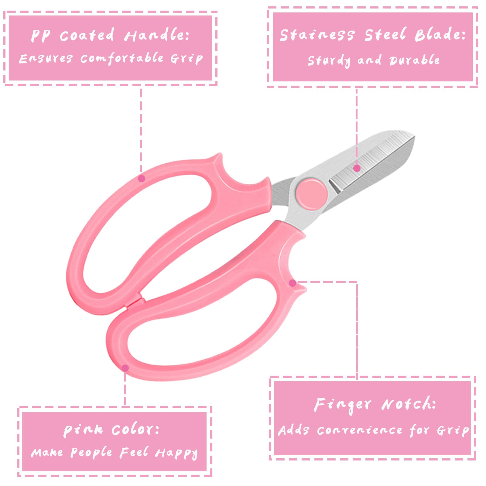 OJYUDD Ergonomic garden shears with comfortable handle for easy grip during pruning.