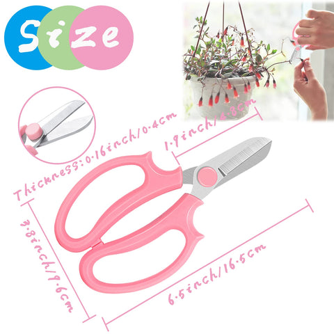 OJYUDD Flower Scissors sharp carbon steel blades enable effortless pruning.