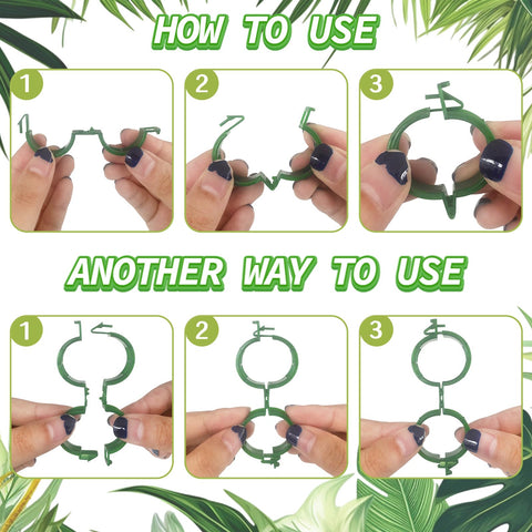 OJYUDD plant support clip on rope showing versatile attachment