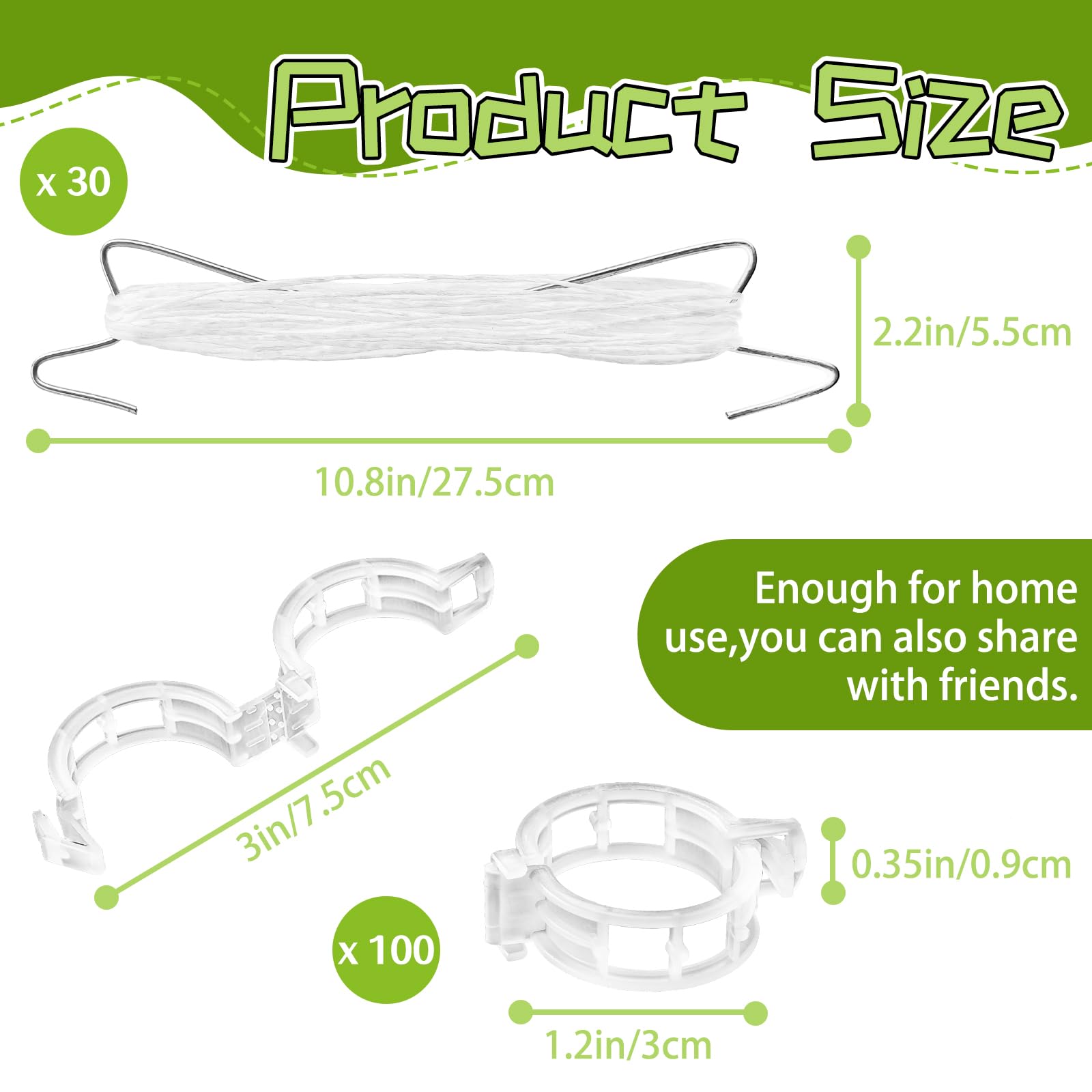 OJYUDD durable plant support clips fixing vines for better sun exposure.