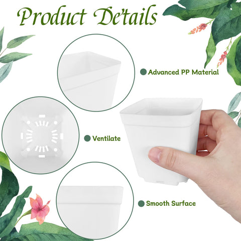 OJYUDD pots and saucers catch excess water to keep surfaces clean.