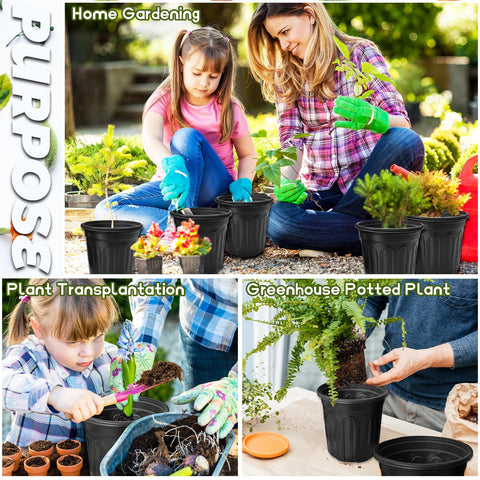 OJYUDD reusable plastic plant pots for long-term use